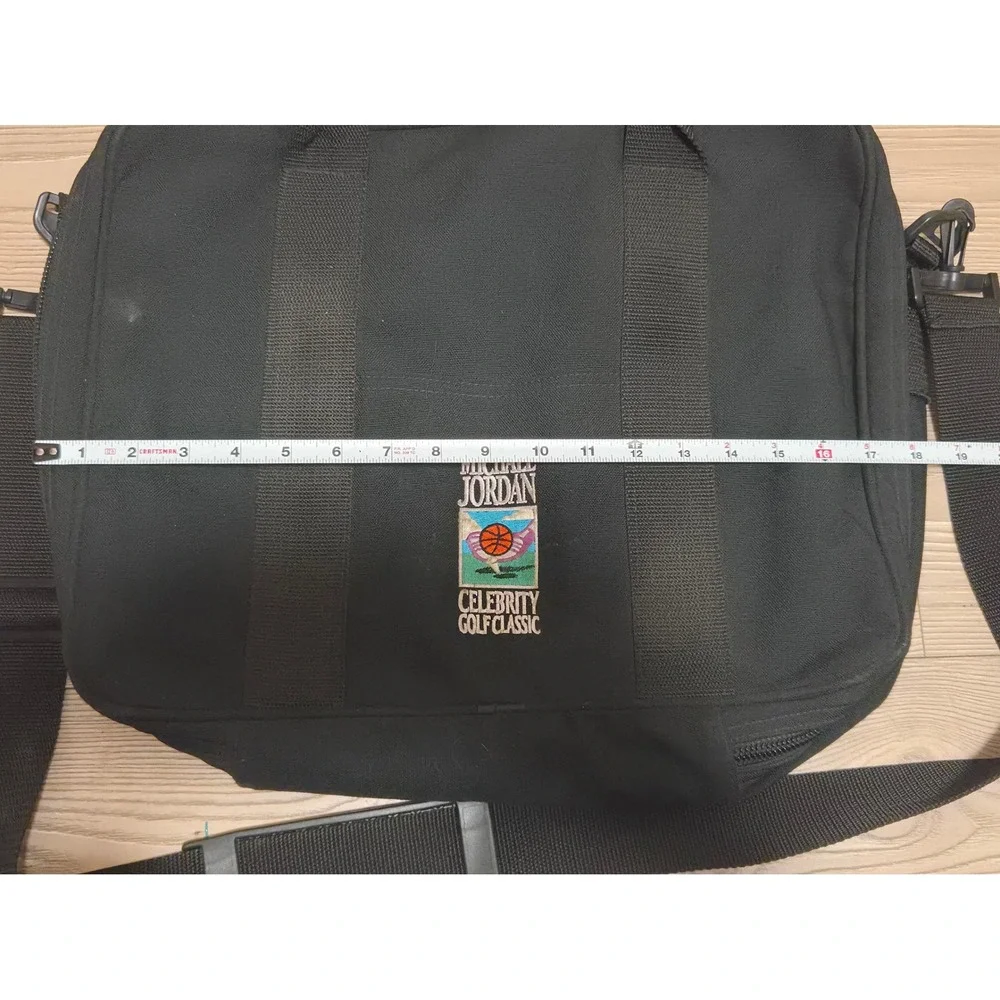 Vintage Michael Jordan Celebrity Golf Classic Messenger Bag Black Canvas Laptop